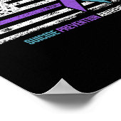 Suizidverhütung Amerikanische Flagge Selbstmordbew Poster (Ecke)