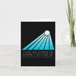 Suizidverhütung Ich trage Aquamarin und Lila für e Karte