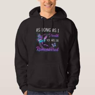 Suizidverhütung Schmetterlingskrieger solange ich Hoodie