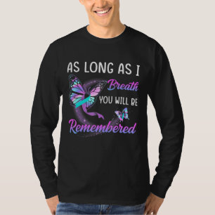 Suizidverhütung Schmetterlingskrieger solange ich T-Shirt
