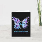 Suizidverhütung Semicolon Butterfly Karte (Vorderseite)