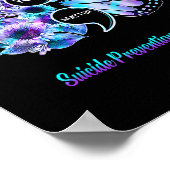 Suizidverhütung Semicolon Butterfly Poster (Ecke)