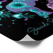 Suizidverhütung Sonnenblumen Elefant Aquamarin Lil Poster (Ecke)