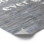 Suizidverhütung Weißes und braunes Holz texturiert Poster (Ecke)