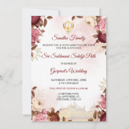 Sukhmani Sahib Paath Invitation Card, Akhnda Path Einladung