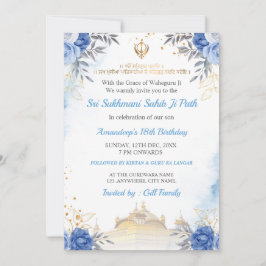 Sukhmani Sahib Path Geburtstagskarte Einladung