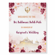 Sukhmani Sahib Weg Begrüßungszeichen für Hochzeit