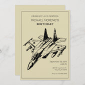 Sukhoi Aircraft Geburtstag Einladung (Vorne/Hinten)