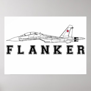 SUKHOI SU-30 FLANKER RUSSISCHE LUFTKREUZKRAFT JET  POSTER