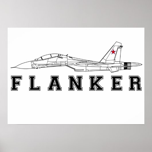 SUKHOI SU-30 FLANKER RUSSISCHE LUFTKREUZKRAFT JET  POSTER (Vorne)