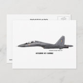 Sukhoi SU-30MKI Postkarte (Vorne/Hinten)