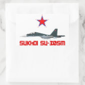 Sukhoi Su-30SM Russian Air Force VKS Rechteckiger Aufkleber (Tasche)