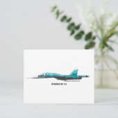 Sukhoi SU-34 Jetfighter Postkarte (Stehend Vorderseite)