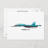 Sukhoi SU-34 Jetfighter Postkarte (Vorne/Hinten)