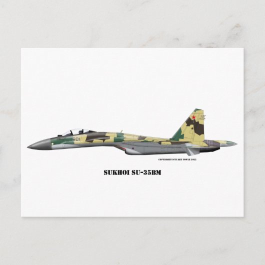 Sukhoi SU-35BM Postkarte (Vorderseite)
