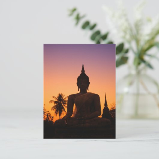 Sukhothai, Wat Mahathat at Sunset Postkarte (Stehend Vorderseite)