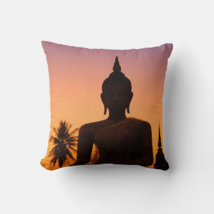 Sukhothai, Wat Mahathat bei Sonnenuntergang Kissen