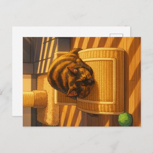 Suki's Sunny Nap Feiertagspostkarte (Vorne/Hinten)