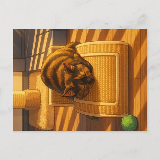 Suki's Sunny Nap Feiertagspostkarte (Vorderseite)