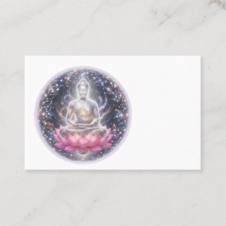 Sukiti Friedliche Meditation Lotus Kunst Visitenka Visitenkarte