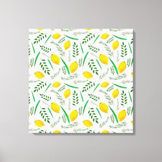 Sukkah, Sukkot, Etrog, jüdische Feiertage, shofar Leinwanddruck (Vorderseite)