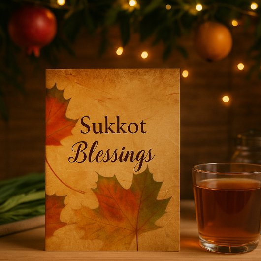 Sukkot Blessings Maple-Blätter
