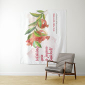 Sukkot Dekoration mit Tora Quote Pomegranat Wandteppich (Beispiel)