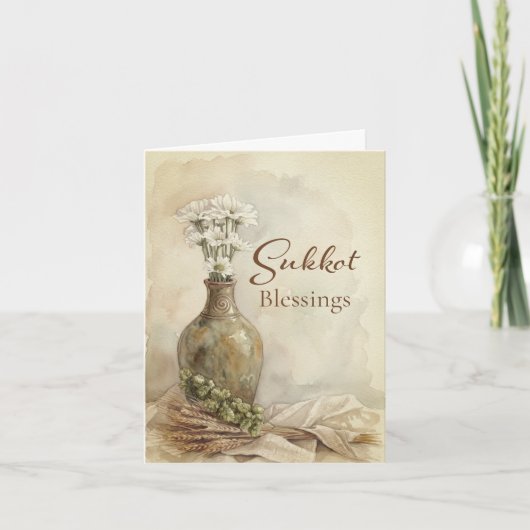Sukkot-Erntedanksegen Karte (Vorderseite)
