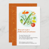 Sukkot-Feier Einladung (Vorne/Hinten)