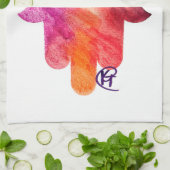 Sukkot Hamsa Art Geschirrtuch (Gefaltet)