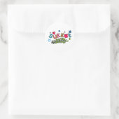 Sukkot Juwish Holiday Text Runder Aufkleber (Tasche)