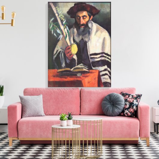 Sukkot - Malerei von Paula Gans - unterzeichnet 19 Leinwanddruck (Insitu (Wohnzimmer))