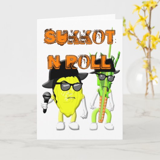 SUkkOT N ROLL Karte (Gelbe Blume)