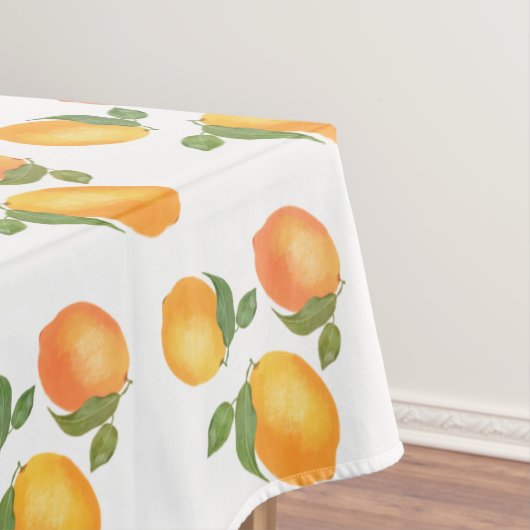 Sukkot-orange-gelbe Zitronenmuster Tischdecke (Beispiel)