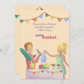 Sukkot Table Grußkarte (Vorne/Hinten)
