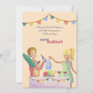 Sukkot Table Grußkarte