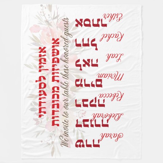 Sukkot Weibliche Gäste Ushpizot | Sukkah Decor Fleecedecke (Vorderseite)