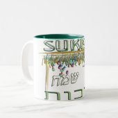Sukkot Zweifarbige Tasse (Vorderseite Links)