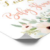 Sukkuläre Babydusche Begrüßungszeichen Poster (Ecke)