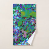 Sukkuläre Blume des Wassers, Lila und blau Badhandtuch Set (Handtuch)