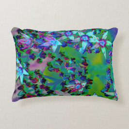 Sukkuläre Blume des Wassers, Lila und blau Dekokissen