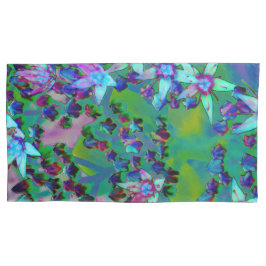 Sukkuläre Blume des Wassers, Lila und blau Kissenbezug