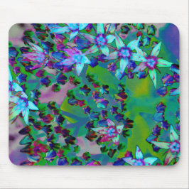Sukkuläre Blume des Wassers, Lila und blau Mousepad