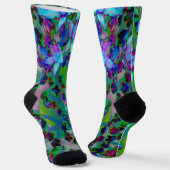 Sukkuläre Blume des Wassers, Lila und blau Socken (Gewinkelt)