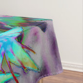 Sukkuläre Blume des Wassers, Lila und blau Tischdecke (Beispiel)