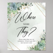 Sukkuläre Blume Eukalyptus Wo waren sie? Poster (Vorne)