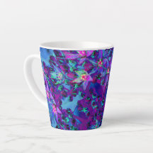 Sukkuläre Blume in Aquamarin, Magenta und Blau