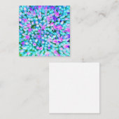 Sukkuläre Blume in Blau und Heiß-Rosa Quadratische Visitenkarte (Vorne/Hinten)