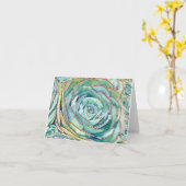 Sukkuläre Echeveria imbricata Grußkarte Karte (Gelbe Blume)