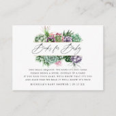 Sukkuläre geometrische Babydusche Buchanfrage Begleitkarte (Vorderseite)